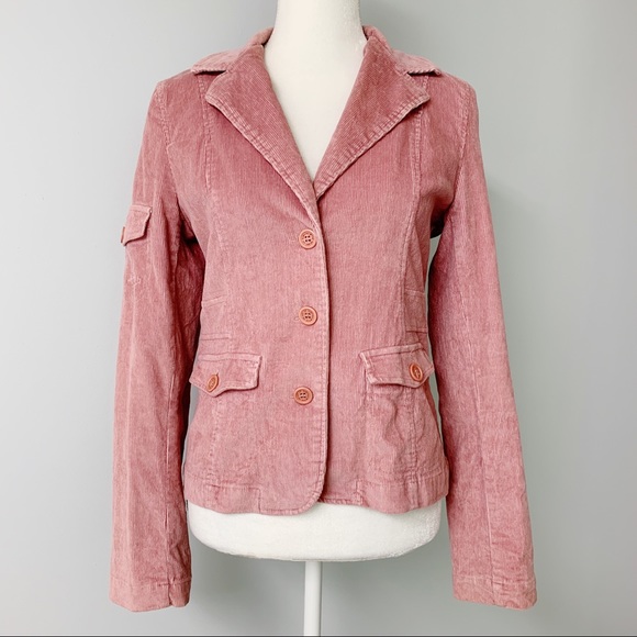 Roxy Jackets & Blazers - Roxy The Heart Of Surfing Pink Corduroy Jacket